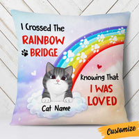 Personalized Christmas Cat Memo Rainbow Pillow AG304 24O57 thumb 1
