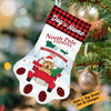 Personalized Dog Red Truck Christmas Paw Stocking SB154 87O57 1
