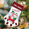 Personalized Cat Red Truck Christmas Paw Stocking SB151 87O57 1