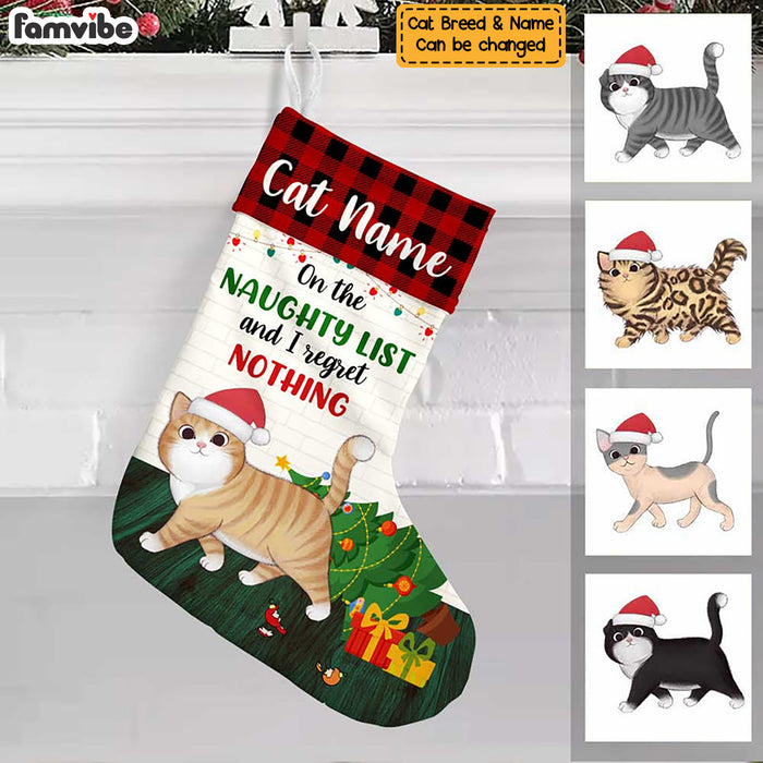 Personalized Christmas Cat Regret Nothing Stocking SB201 26O58 1