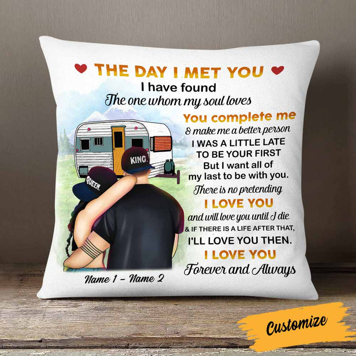 Personalized Camping Couple Pillow SB153 24O58 (Insert Included) 1