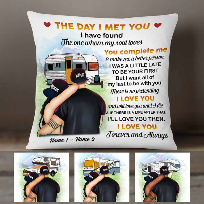 Personalized Camping Couple Pillow SB153 24O58 (Insert Included) 1