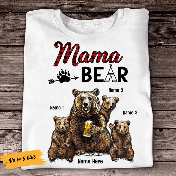 Personalized Mama Bear Mom Camping T Shirt SB156 81O58 - Famvibe
