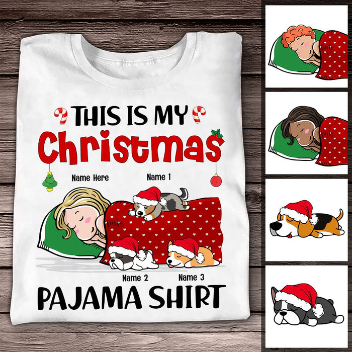 Personalized Dog Mom Christmas T Shirt SB155 87O53 1