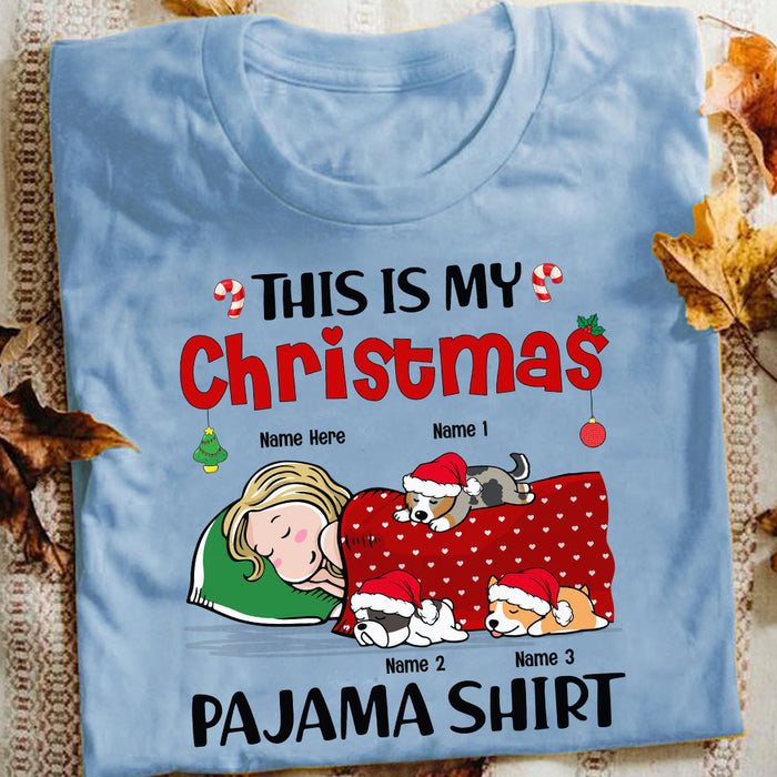 Personalized Dog Mom Christmas T Shirt SB155 87O53 1