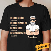 Personalized Dad Grandpa Legend Scrabble T Shirt SB154 81O34 thumb 1
