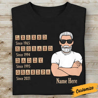 Personalized Dad Grandpa Legend Scrabble T Shirt SB154 81O34 thumb 1