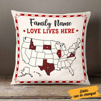 Personalized Family Long Distance Christmas Pillow SB154 87O58 (Insert Included) thumb 1