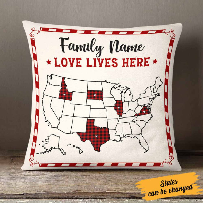 Personalized Family Long Distance Christmas Pillow SB154 87O58 (Insert Included) 1