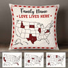Personalized Family Long Distance Christmas Pillow SB154 87O58 (Insert Included) 1