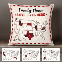 Personalized Family Long Distance Christmas Pillow SB154 87O58 (Insert Included) thumb 1
