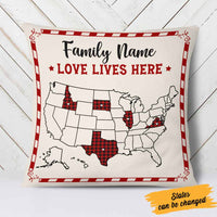 Personalized Family Long Distance Christmas Pillow SB154 87O58 (Insert Included) thumb 1