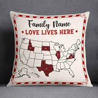 Personalized Family Long Distance Christmas Pillow SB154 87O58 (Insert Included) thumb 1