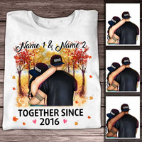 Personalized Couple Fall Together Since T Shirt AG223 87O34 thumb 1