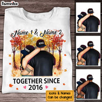 Personalized Couple Fall Together Since T Shirt AG223 87O34 thumb 1