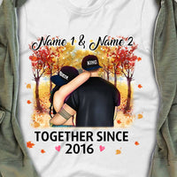 Personalized Couple Fall Together Since T Shirt AG223 87O34 thumb 1