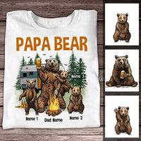Personalized Mom Dad Papa Bear Camping T Shirt SB162 81O34 thumb 1