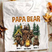 Personalized Mom Dad Papa Bear Camping T Shirt SB162 81O34 thumb 1