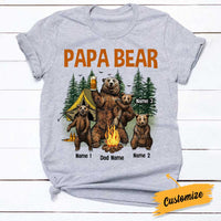 Personalized Mom Dad Papa Bear Camping T Shirt SB162 81O34 thumb 1