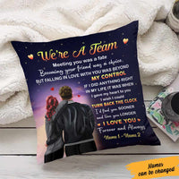 Personalized Couple We Are A Team Pillow SB163 85O57 (Insert Included) thumb 1
