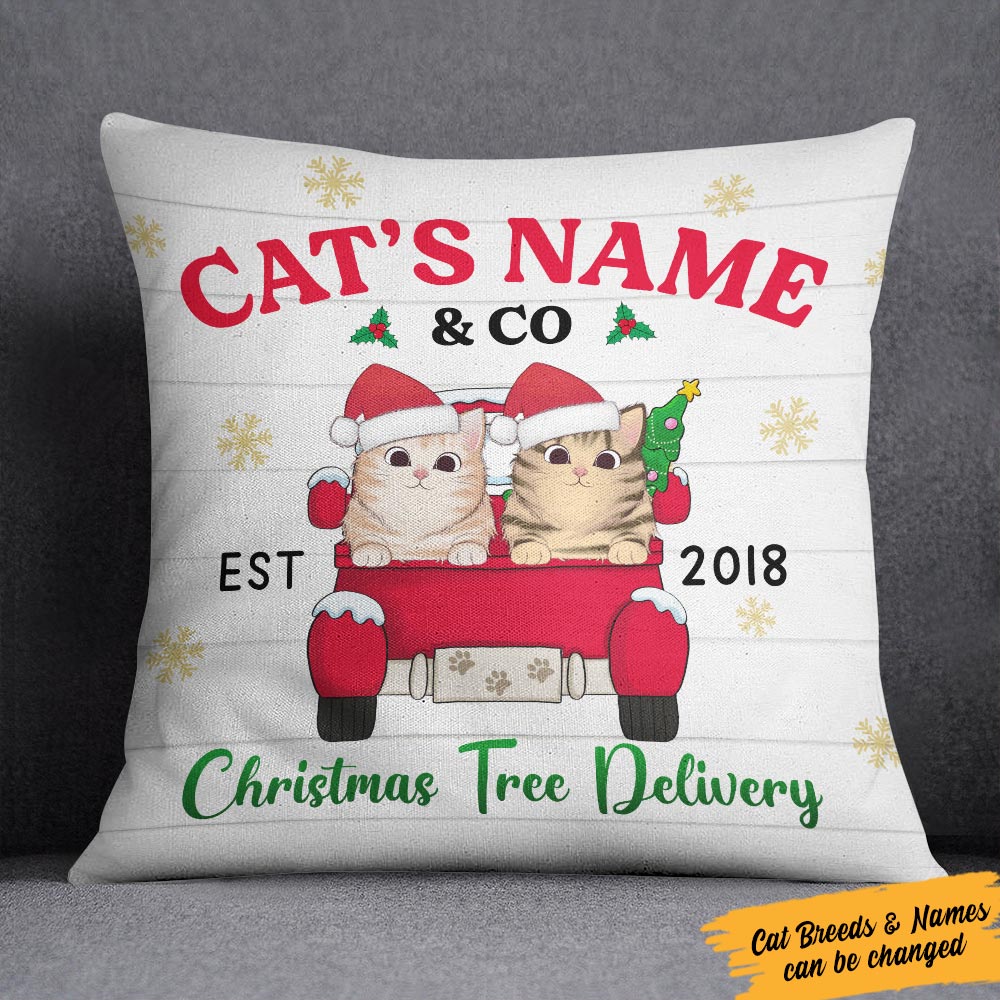 Personalized Cat Christmas Co Pillow SB161 30O36 (Insert Included)