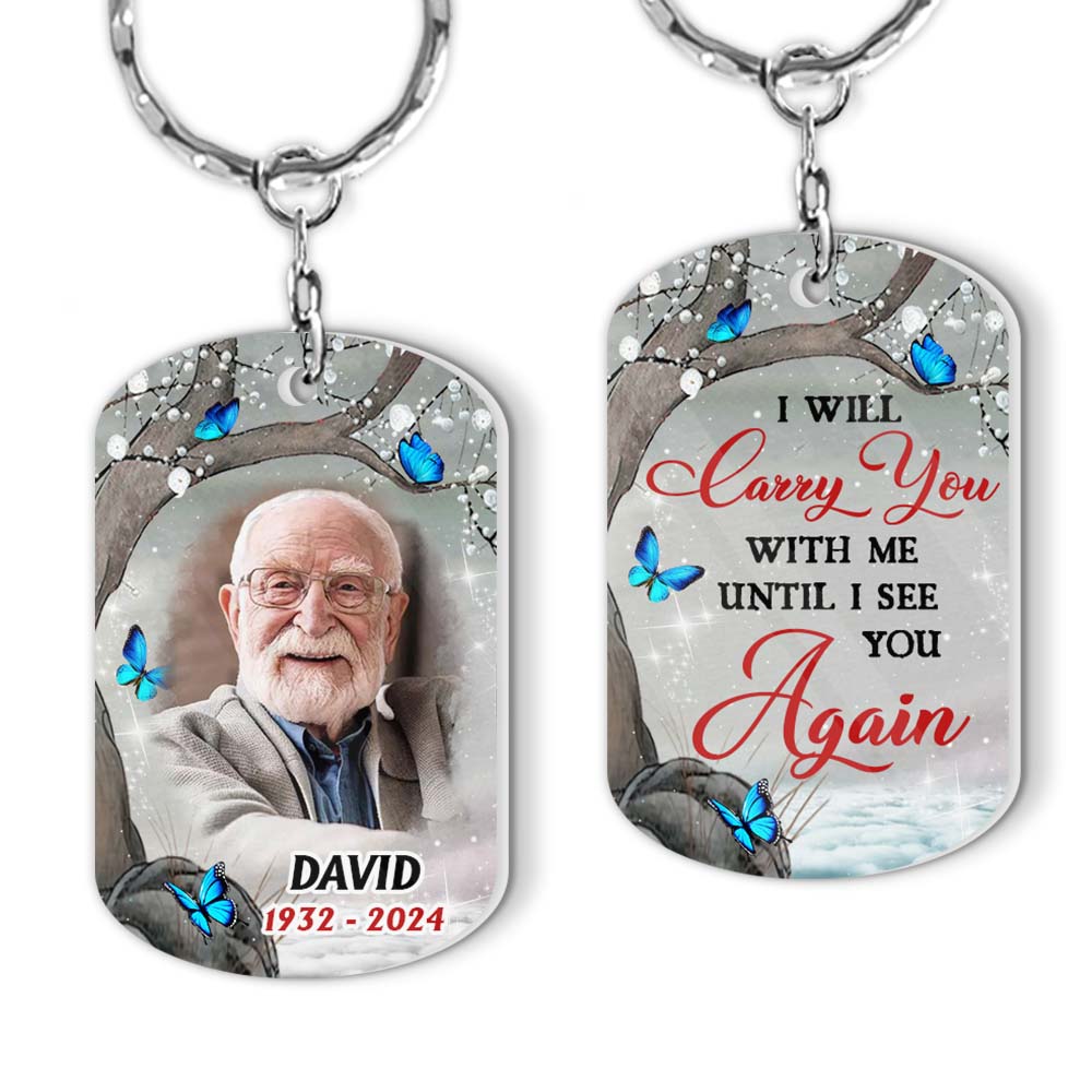 Personalized Memorial Gift I Will Carry You With Me Until I See You Acrylic Keychain 31788 Primary Mockup