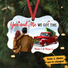 Personalized Christmas Couple Red  Truck Benelux Ornament SB172 24O36 1