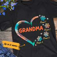 Personalized Grandma Christmas Snowflakes T Shirt SB162 30O36 thumb 1