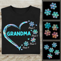 Personalized Grandma Christmas Snowflakes T Shirt SB162 30O36 thumb 1