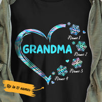 Personalized Grandma Christmas Snowflakes T Shirt SB162 30O36 thumb 1