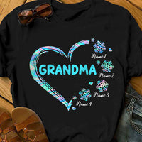 Personalized Grandma Christmas Snowflakes T Shirt SB162 30O36 thumb 1