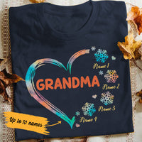 Personalized Grandma Christmas Snowflakes T Shirt SB162 30O36 thumb 1