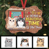 Personalized Christmas Cat Peeking Window Benelux Ornament SB171 26O36 1