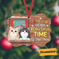 Personalized Christmas Cat Peeking Window Benelux Ornament SB171 26O36 thumb 1