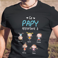 Personalized Papy Mamie French Grandma Grandpa Belongs T Shirt SB181 67O57 thumb 1
