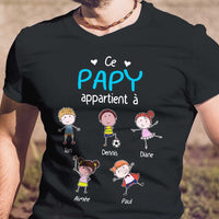 Personalized Papy Mamie French Grandma Grandpa Belongs To T Shirt SB181 73O58 thumb 1