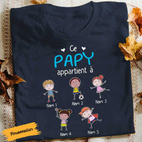 Personalized Papy Mamie French Grandma Grandpa Belongs To T Shirt SB181 73O58 thumb 1