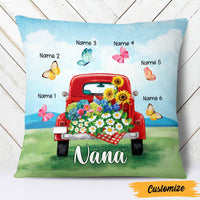 Personalized Grandma Red Truck Butterfly Pillow SB171 85O47 (Insert Included) thumb 1