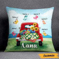 Personalized Grandma Red Truck Butterfly Pillow SB171 85O47 (Insert Included) thumb 1