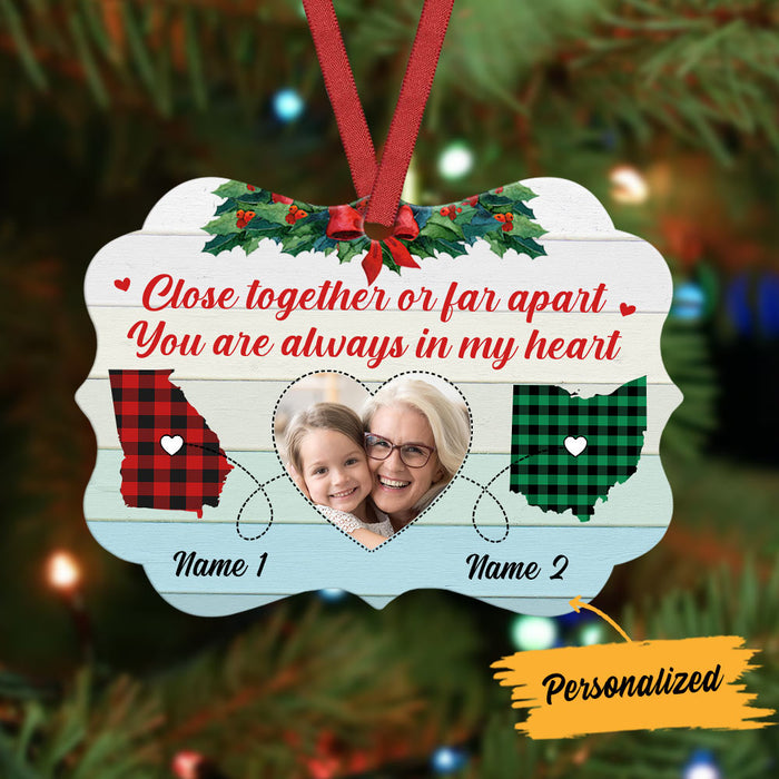 Personalized Grandma Long Distance Christmas Benelux Ornament SB182 95O36 1