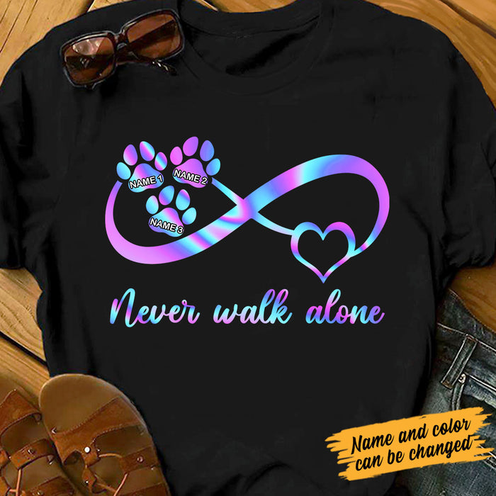 Personalized Dog Never Alone T Shirt SB182 30O53 1