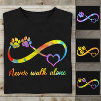 Personalized Dog Never Alone T Shirt SB182 30O53 thumb 1