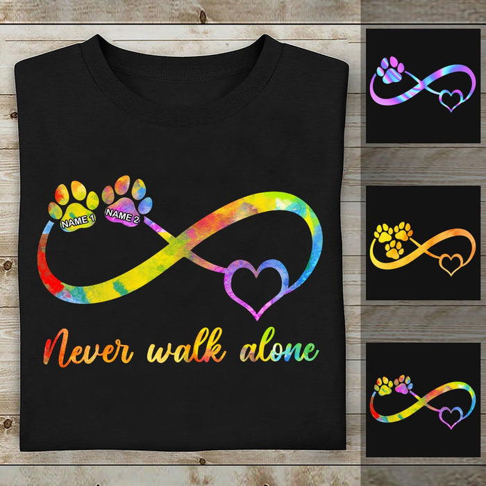 Personalized Dog Never Alone T Shirt SB182 30O53 1