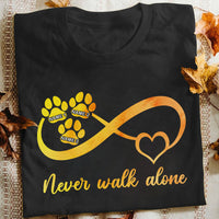 Personalized Dog Never Alone T Shirt SB182 30O53 thumb 1