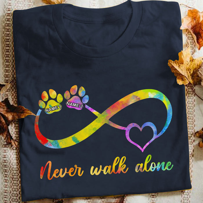Personalized Dog Never Alone T Shirt SB182 30O53 1