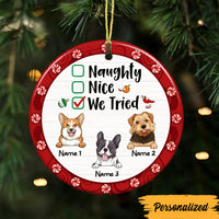 Personalized Dog We Tried Christmas Circle Ornament SB183 95O47 thumb 1