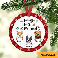 Personalized Dog We Tried Christmas Circle Ornament SB183 95O47 thumb 1