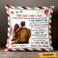 Personalized Christmas Couple Pillow SB181 26O47 (Insert Included) thumb 1