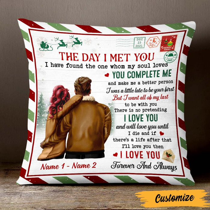 Personalized Christmas Couple Pillow SB181 26O47 (Insert Included) 1