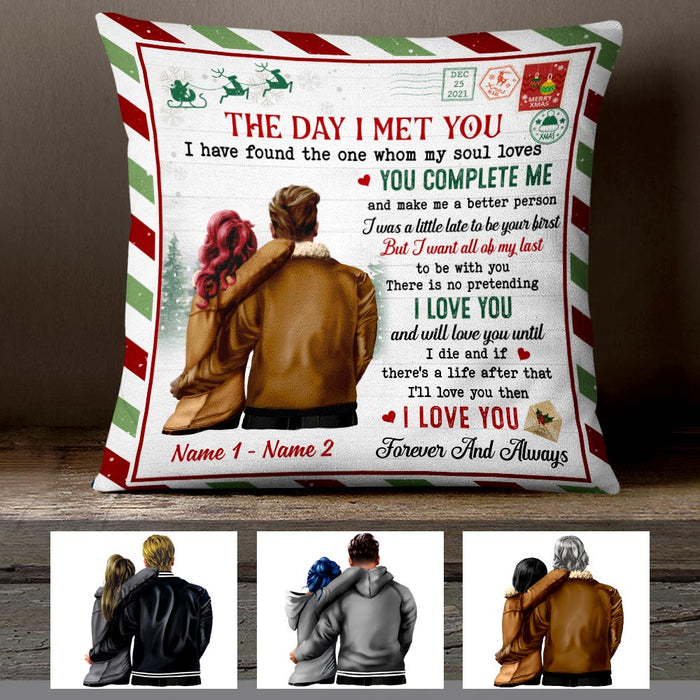 Personalized Christmas Couple Pillow SB181 26O47 (Insert Included) 1